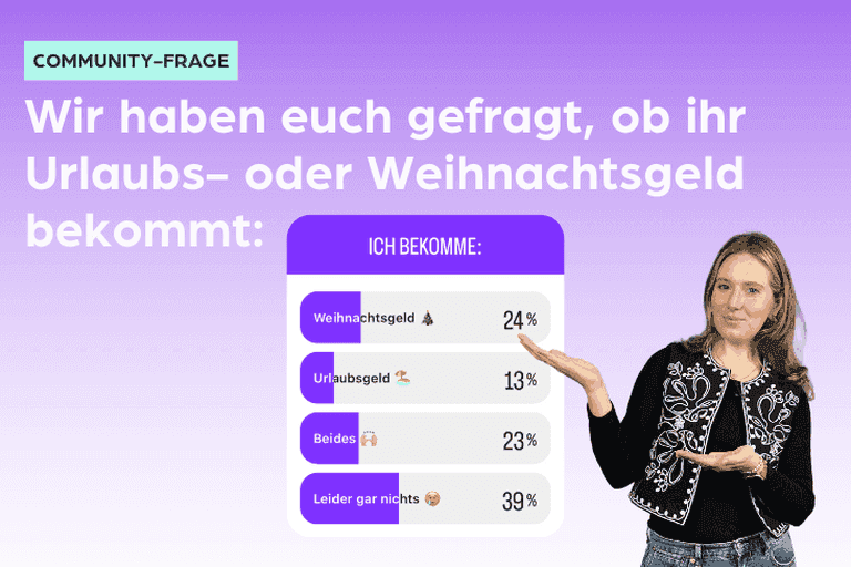 Ergebnisse Instagram-Umfrage: Bekommt ihr Urlaubsgeld?