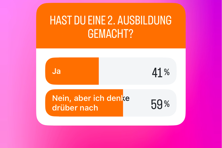 Zweitausbildung Umfrage-Ergebnisse