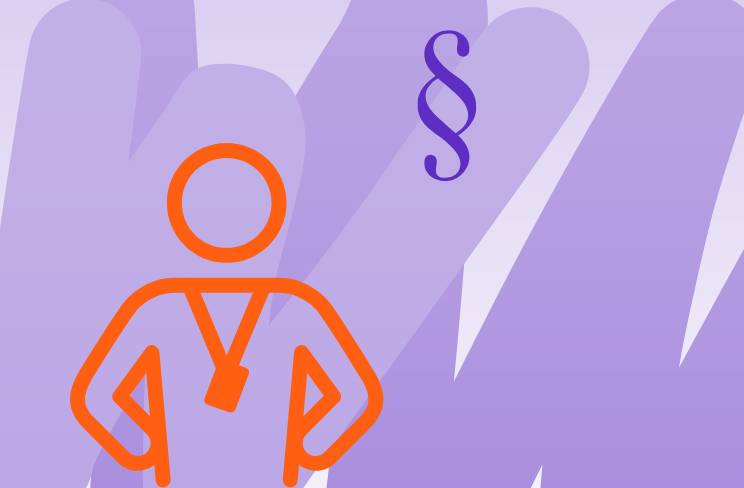 Ausbilder Symbol und Paragraph.