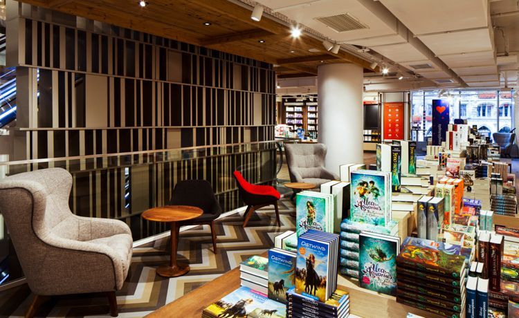 Ansicht einer Buchhandlung.