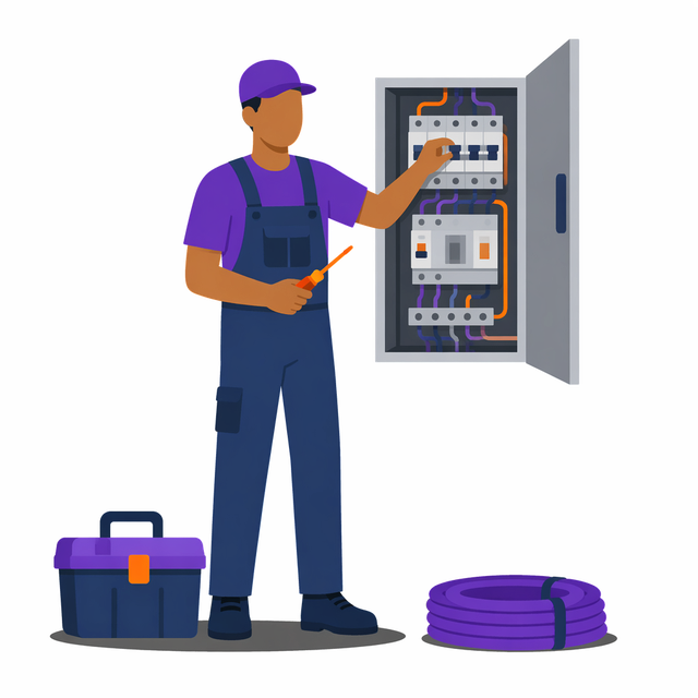 Grafik: Ausbildung Elektroanlagenmonteur/in