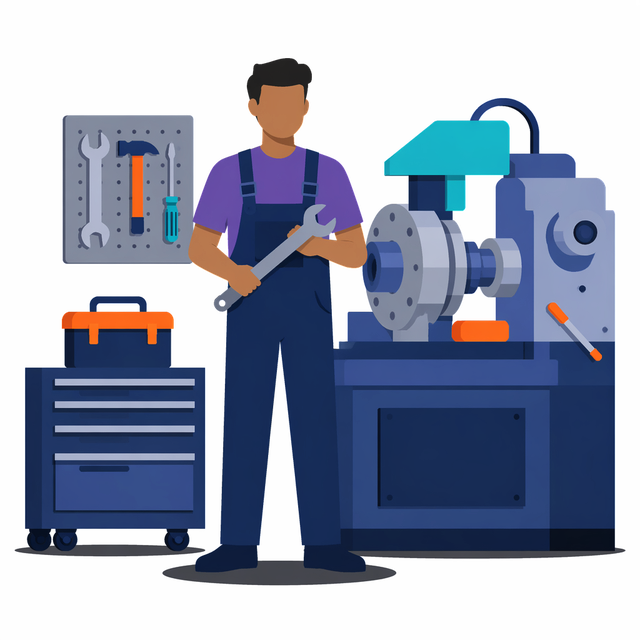 Grafik: Ausbildung Industriemechaniker/in Maschinen- und Anlagenbau
