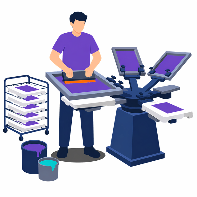 Grafik: Ausbildung Medientechnologe/-technologin Siebdruck