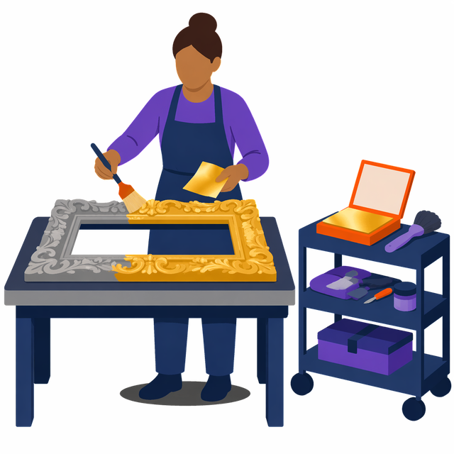 Grafik: Ausbildung Vergolder/in